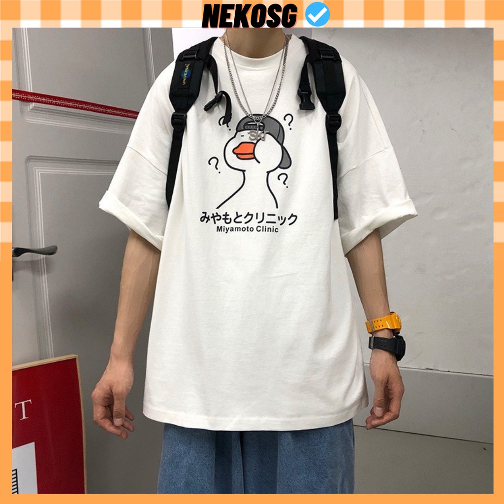 Áo thun tay lỡ Unisex NEKOSG, áo phông form rộng AF8