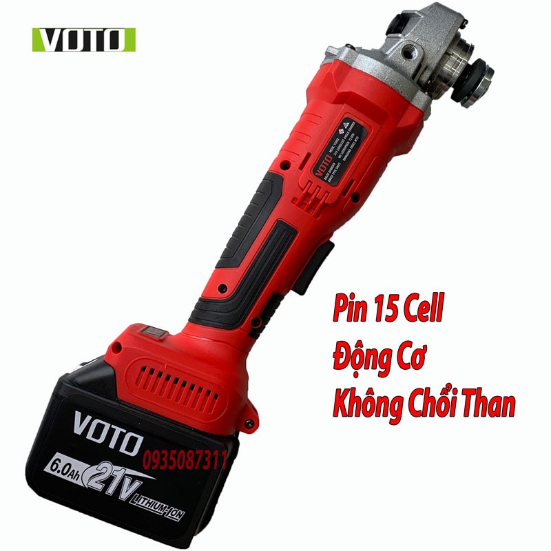 Máy Mài Góc Xài Pin 15 Cell Máy Cắt 1 Tất VOTO Mã VTA02 Động Cơ Không Chổi Than Dùng Pin