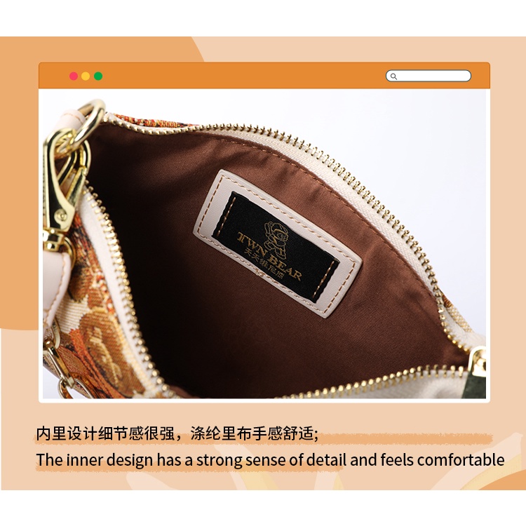 Túi TTWN Bear chính hãng gấu thêu siêu xinh