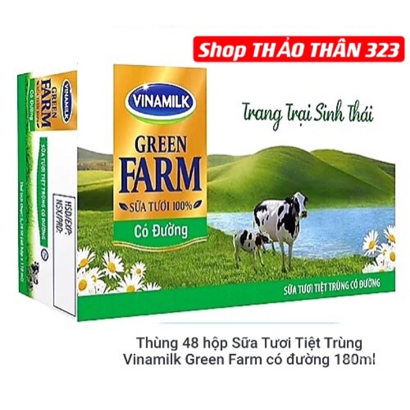 SỮA TƯƠI TIỆT TRÙNG GREEN FRAM 4hộp x 180ml