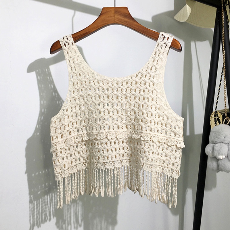 Brroa Áo Sweater Dệt Kim Cổ Tròn Không Tay Kiểu Dáng Đơn Giản Cho Nữ