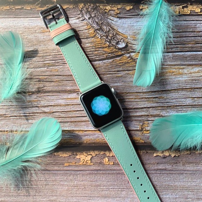 Dây da Apple Watch PASTEL [Nhiều màu] đủ size 38 40 42 44 [Series 1 2 3 4 5 6 SE]