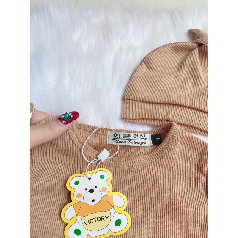 Bộ thu đông cho bé Sơ sinh Minky mom chất len tăm Đồ bộ Bé gái Bé trai_Bộ dài tay thu đông cho bé