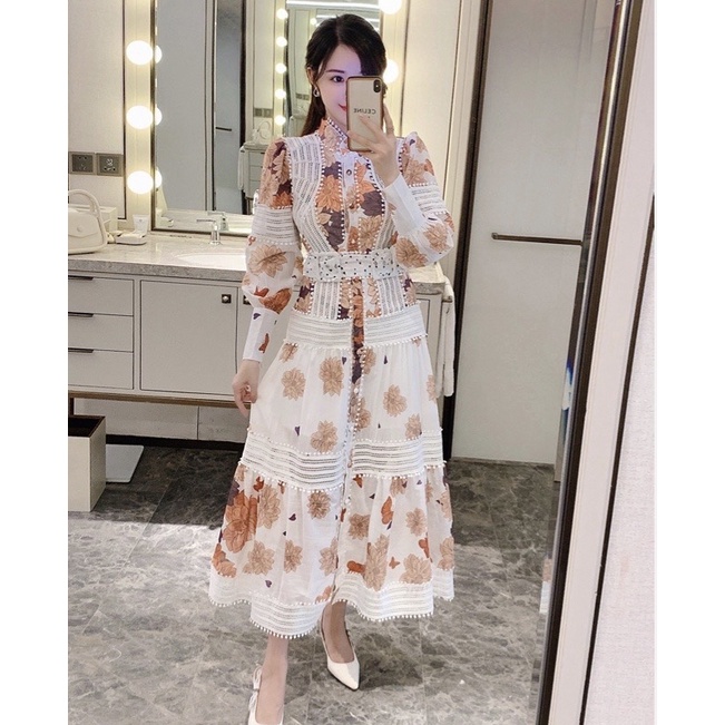 Đầm quảng châu cao cấp kèm đai