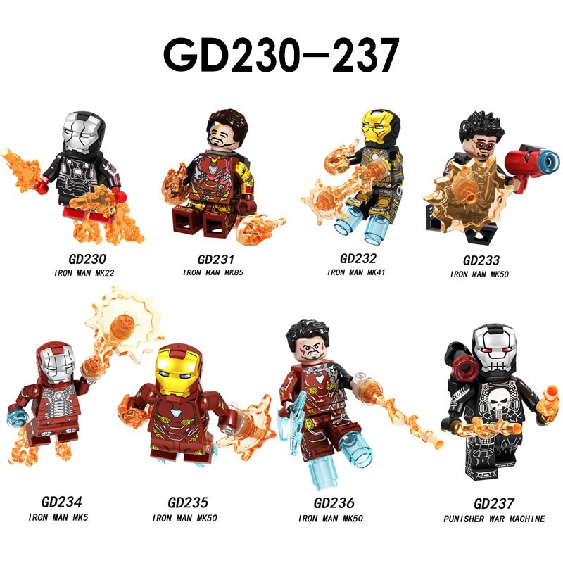 Tượng Nhân Vật Người Sắt Tony Stark Cho Đồ Chơi Mô Hình Lắp Ráp
