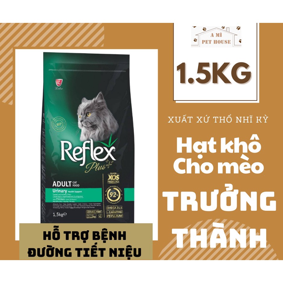 Hạt Reflex Plus Adult Thổ Nhĩ Kỳ Hỗ Trợ Đường Tiết Niệu, Mèo Bị Sỏi Thận- Thức Ăn Hạt Khô Cho Mèo Trưởng Thành URINARY