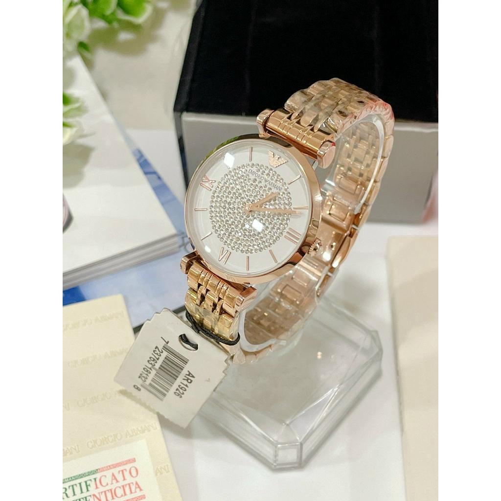 Đồng hồ nữ Armani dây thép mặt đính đá ar1926