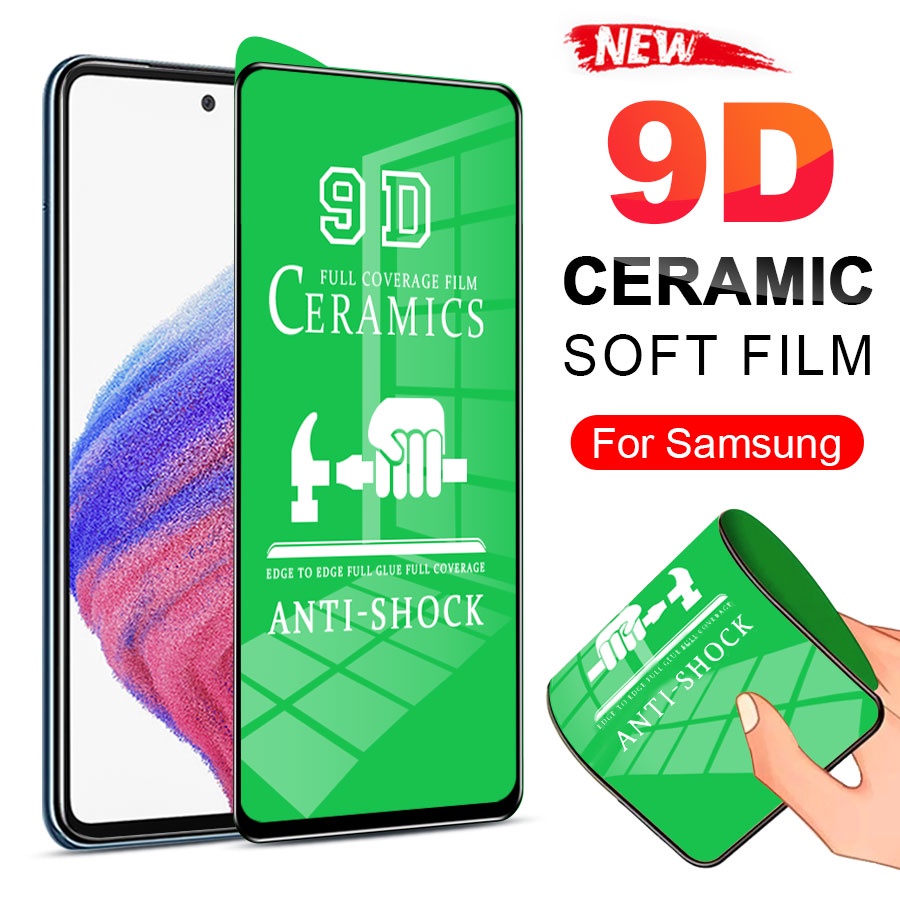 Kính cường lực dẻo Full màn Cho Samsung Galaxy A54 A34 A24 A14 A04S A01 A10 A11 A12 A20 A22 A30 A32 A50 A21S A30S A50S A31 A51 A71 A02S A03S A13 A23 A33 A53 A73 S20 S21 FE Note 10 Lite