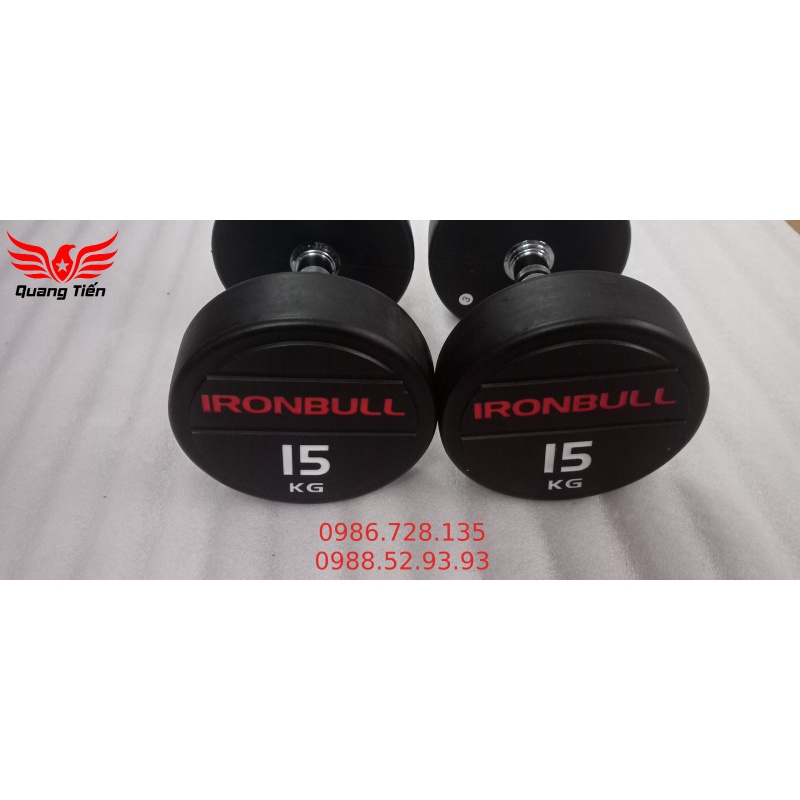 Tạ tay thép bọc cao su IronBull IR04 nhập khẩu 15kg ( giá 1 quả )