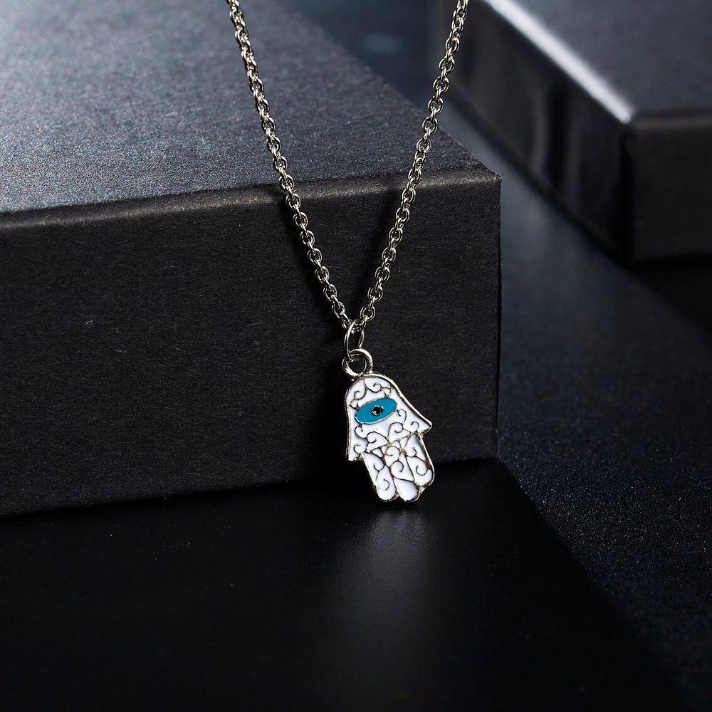 Dây Chuyền Mặt Hình Bàn Tay Hamsa May Mắn Cho Nữ