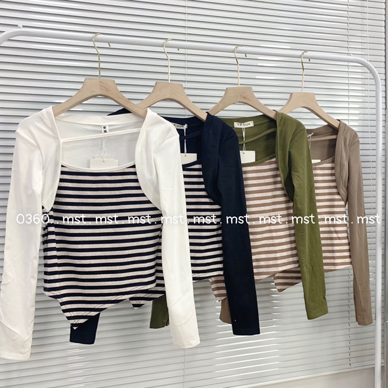 Áo Thun Dài Tay Giả 2 Lớp Phong Cách Hàn Quốc M0360-Teen 888