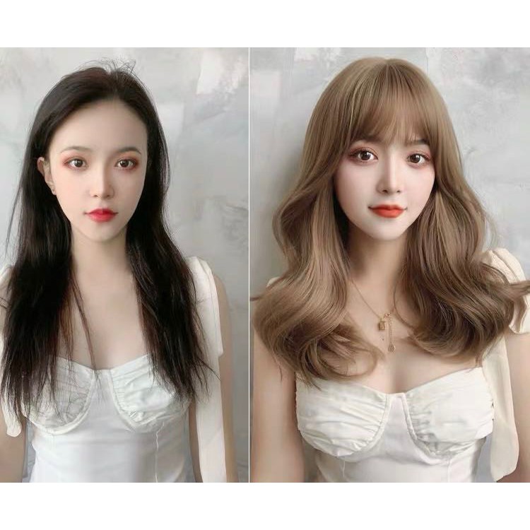 Tóc giả nữ đẹp ❤FREESHIP❤ cả đầu xoăn dợn 2204