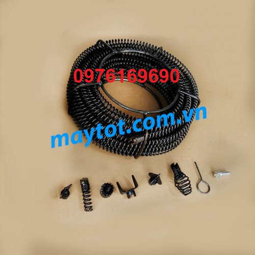 Dây thông tắc cống dùng cho máy khoan - đầy đủ bộ
