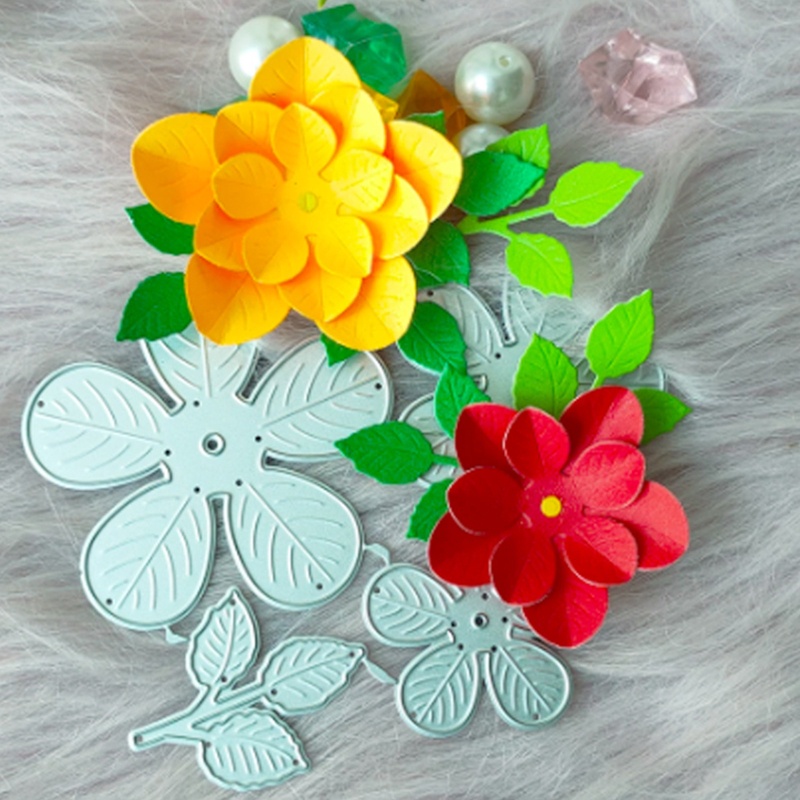 Khuôn Cắt Thẻ Trang Trí Scrapbook Hình Hoa Lá