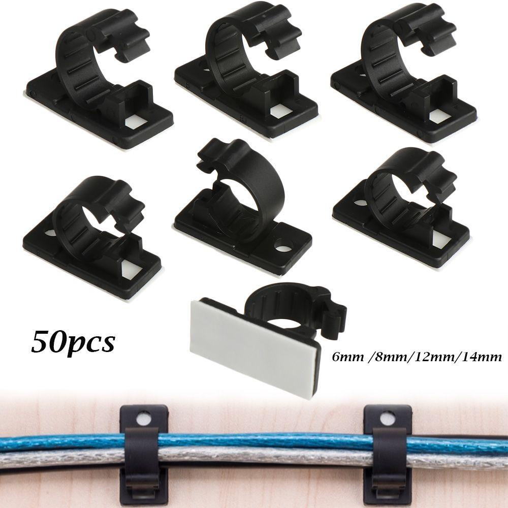 Set 50 Kẹp Nhựa Cố Định Dây Cáp Tiện Lợi