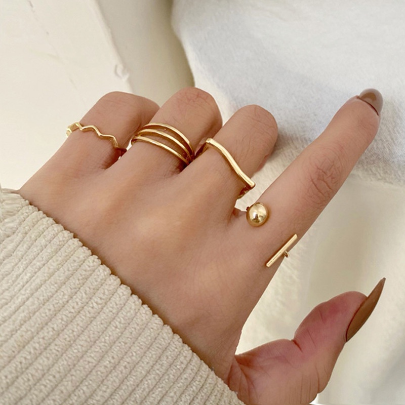 Bộ bốn nhẫn thời trang Hàn Quốc sành điệu cho nữ