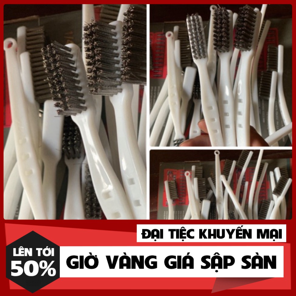 [ Dụng Cụ Số Pro ]. Bàn Chải Cọ Đầu Bò Lốc Máy Sợi Hợp Kim Trắng Cực Kỳ Hiệu Quả