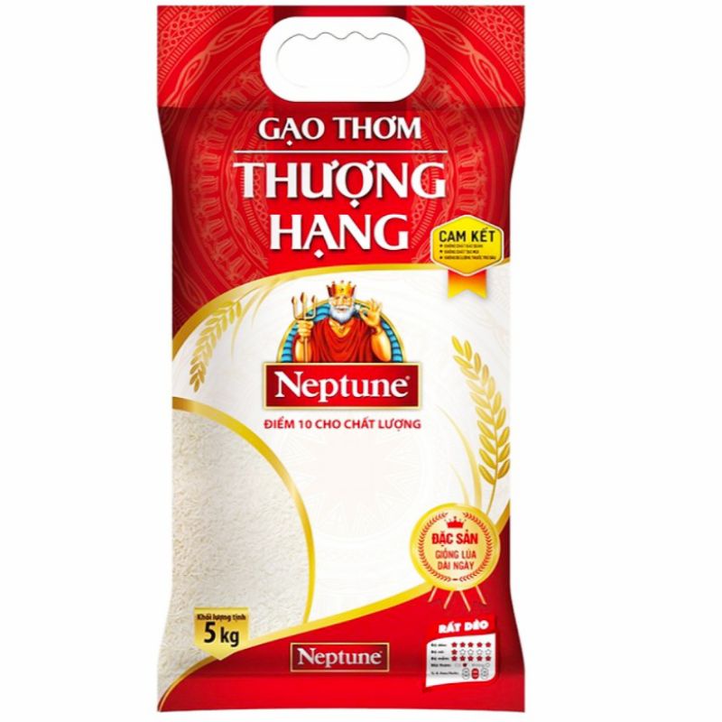 Gạo thơm thượng hạng Neptune 5kg ( date mới)