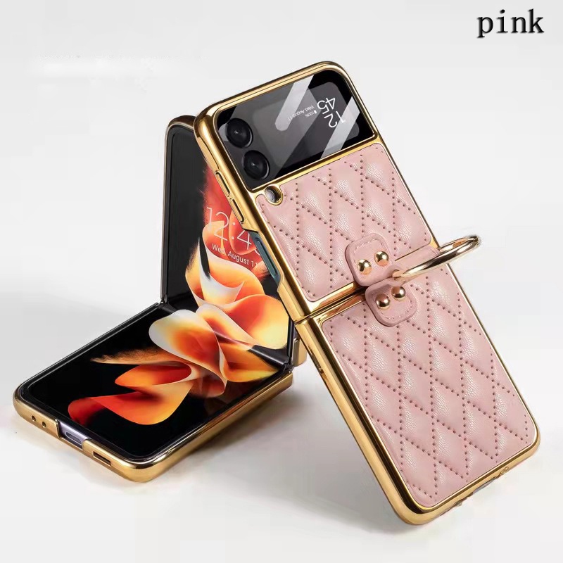 Sang Trọng Bao Da Điện Thoại Nắp Gập Chống Sốc Cho samsung galaxy z flip 5 smart phone z flip 4 flip 3 Ốp