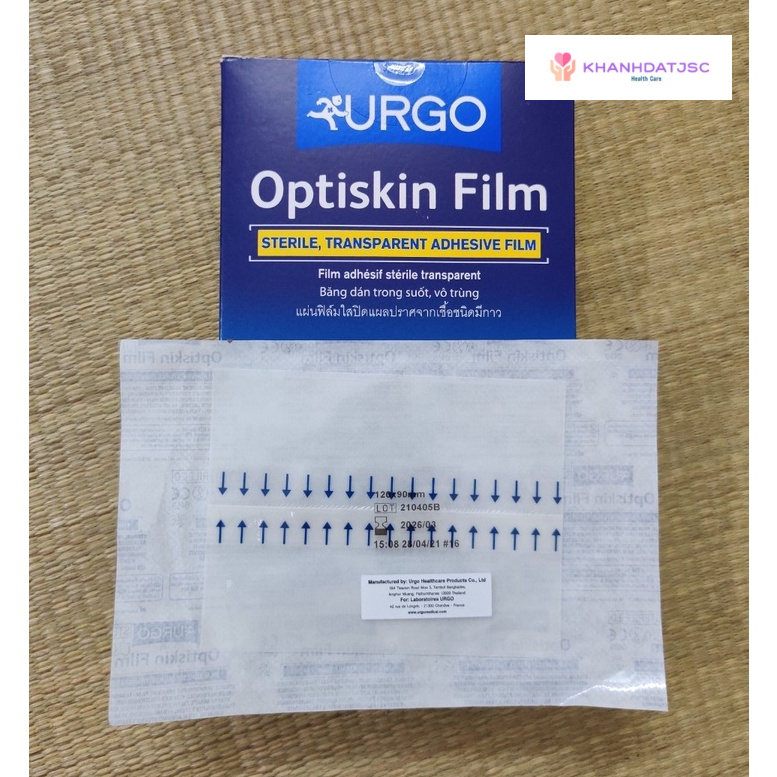 Băng vô trùng trong suốt, không thấm nước Urgo Optiskin Film 120 x 90mm