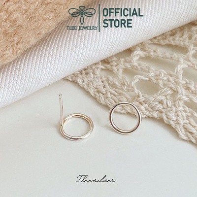 Khuyên tai bạc nữ TLEE hình khối tròn mini xinh xắn TLEE JEWELRY B0277