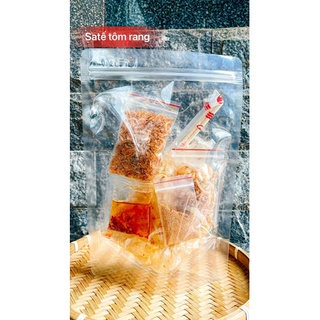 Bánh tráng satế tôm rang