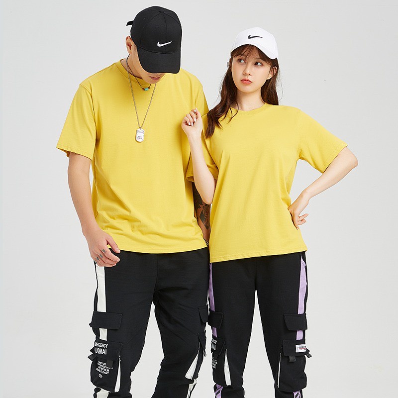 Áo thun tay lỡ, áo phong thể thao nhiều màu phong cách Unisex vải thấm hút mồ hôi tốt