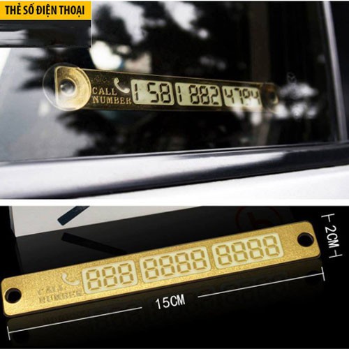 Thẻ ghi số điện thoại gắn kính ô tô xe hơi khi đỗ xe