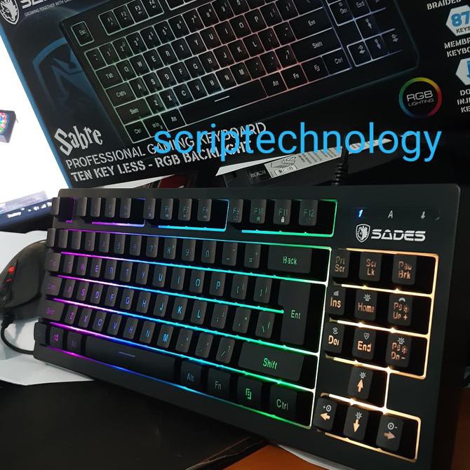 Bàn Phím Chơi Game Sades Saber Rgb Tkl 0512