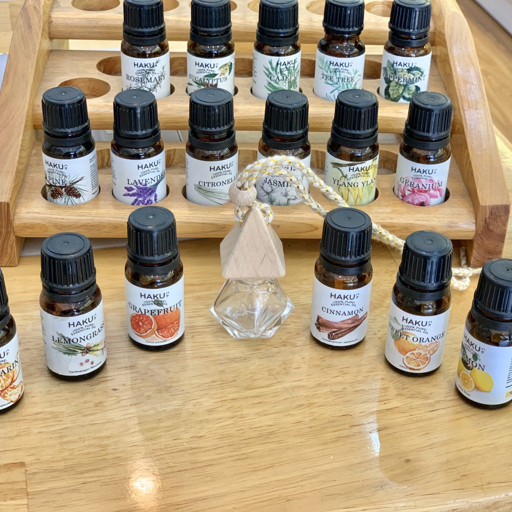 Chai đựng nắp gỗ treo tinh dầu cho xe hơi - xe ôtô