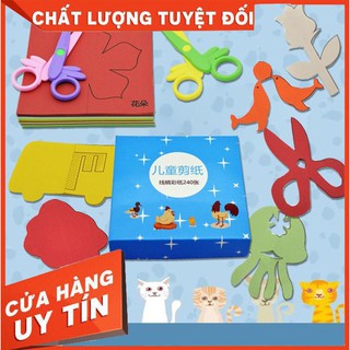 [HÀNG LOẠI 1] Bộ Đồ Chơi Cắt Giấy Thủ Công Cho Bé (240 Giấy Màu Và 2 Kéo Cắt An Toàn)