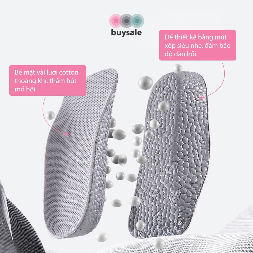 Lót giày tăng chiều cao cấu trúc vòm nâng đỡ lòng bàn chân tăng 1.5CM 2.5CM 3.5CM - Buysales - BSPK229