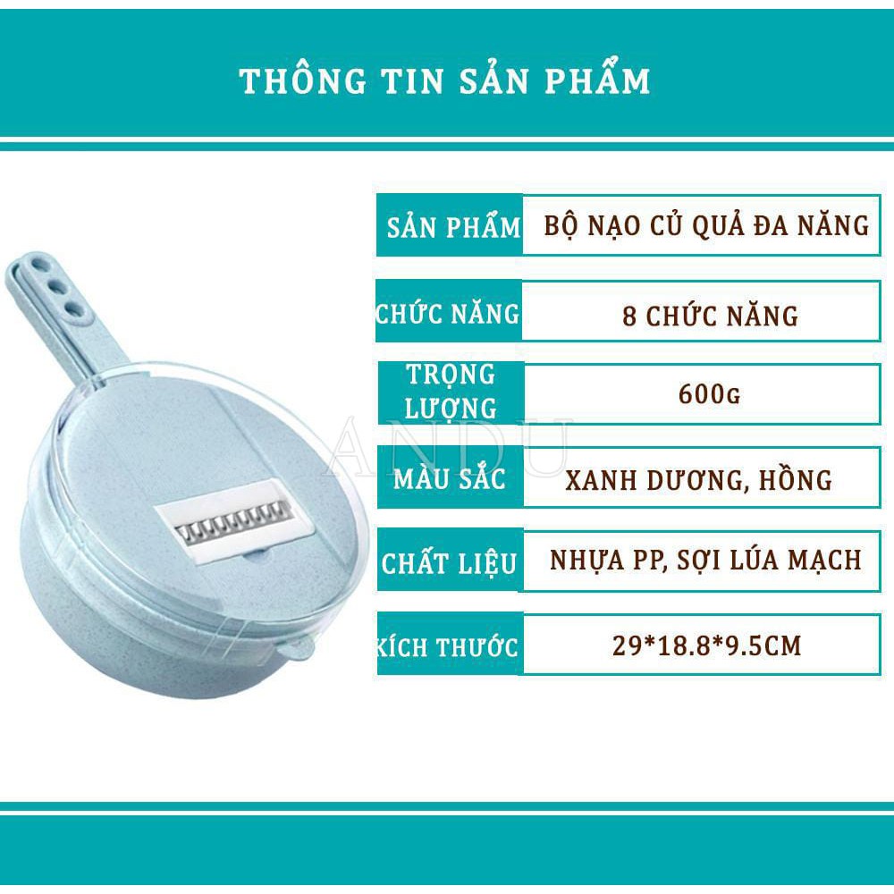 Bộ Dụng Cụ Nạo Củ Quả Lúa Mạch Đa Năng