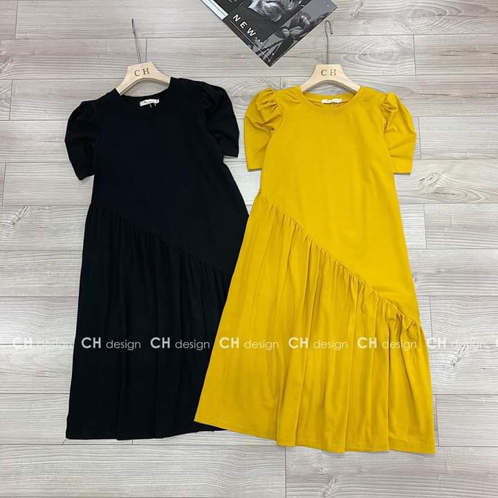 Váy Bầu Mùa Hè 2022 Dambauxinh-L1136 Đầm bầu thiết kế công sở chất thun cotton
