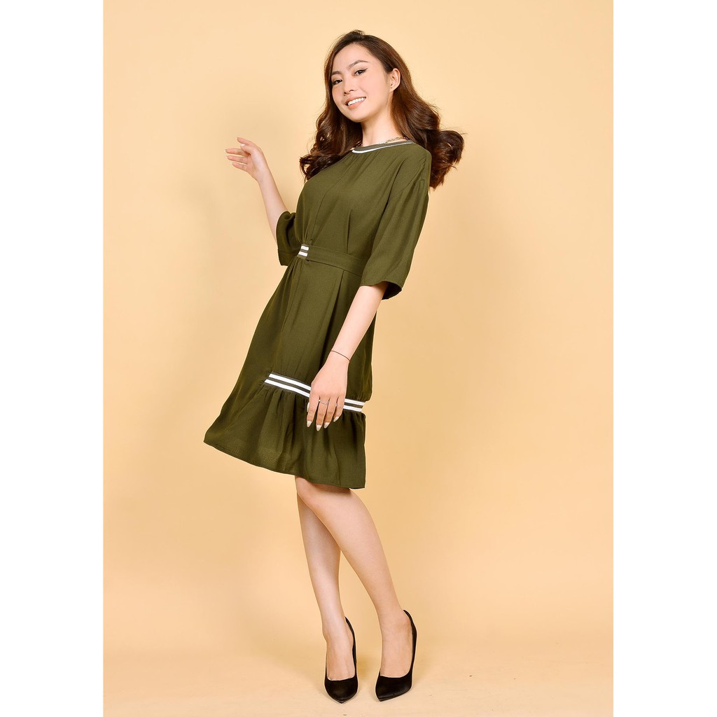 Váy PE Plain nhún eo nữ V471 NỮ TNG