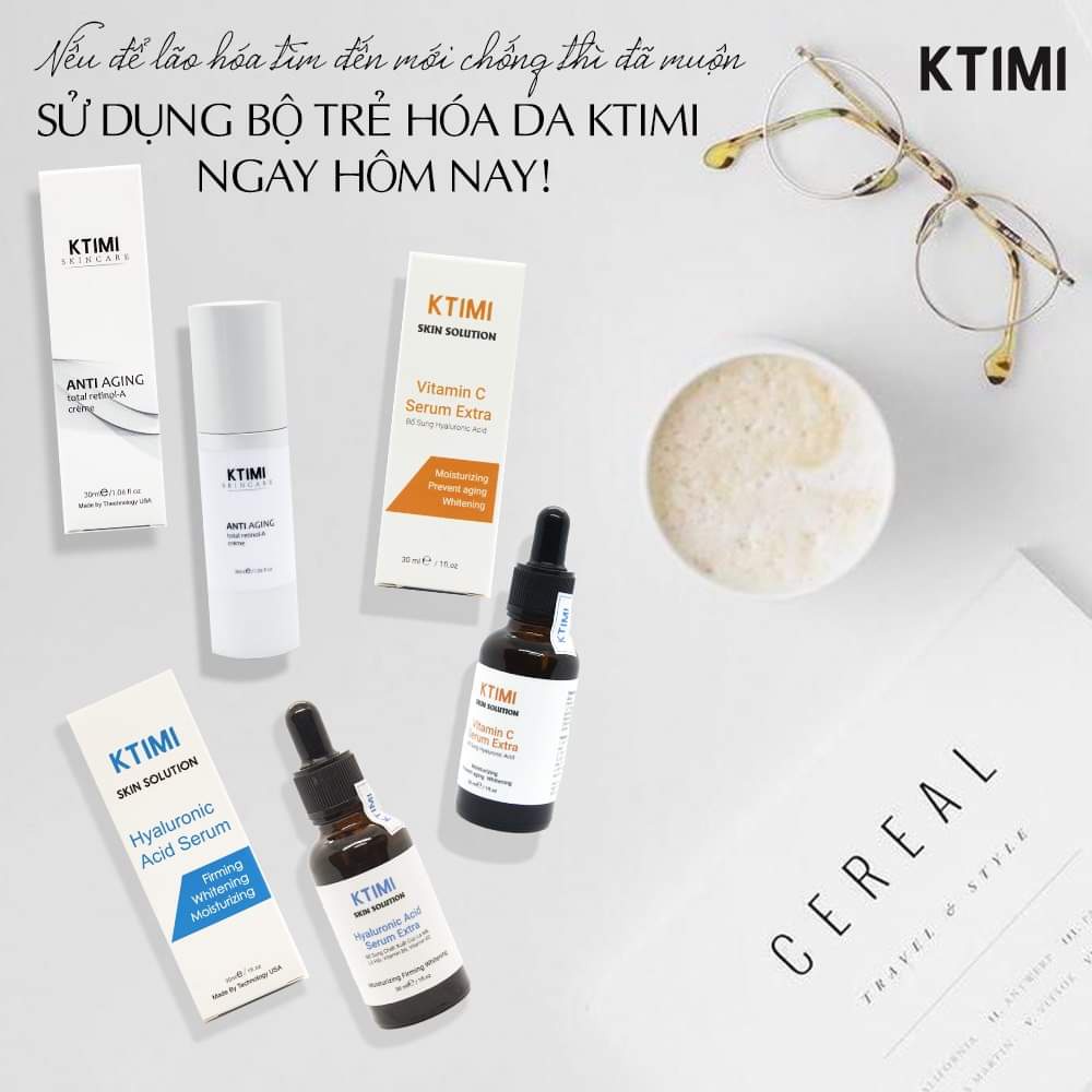 RETINOL+HYALURONIC+VITAMIN C COMBO SIÊU SIÊU CHỐNG LÃO HOÁ NHÀ KTIMI . DR NGỌC KHUYÊN DÙNG