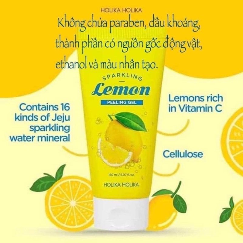 Sữa rửa mặt Holika Holika Sparkling Lemon Foam Cleanser 200ml- Nhập khẩu chính hãng