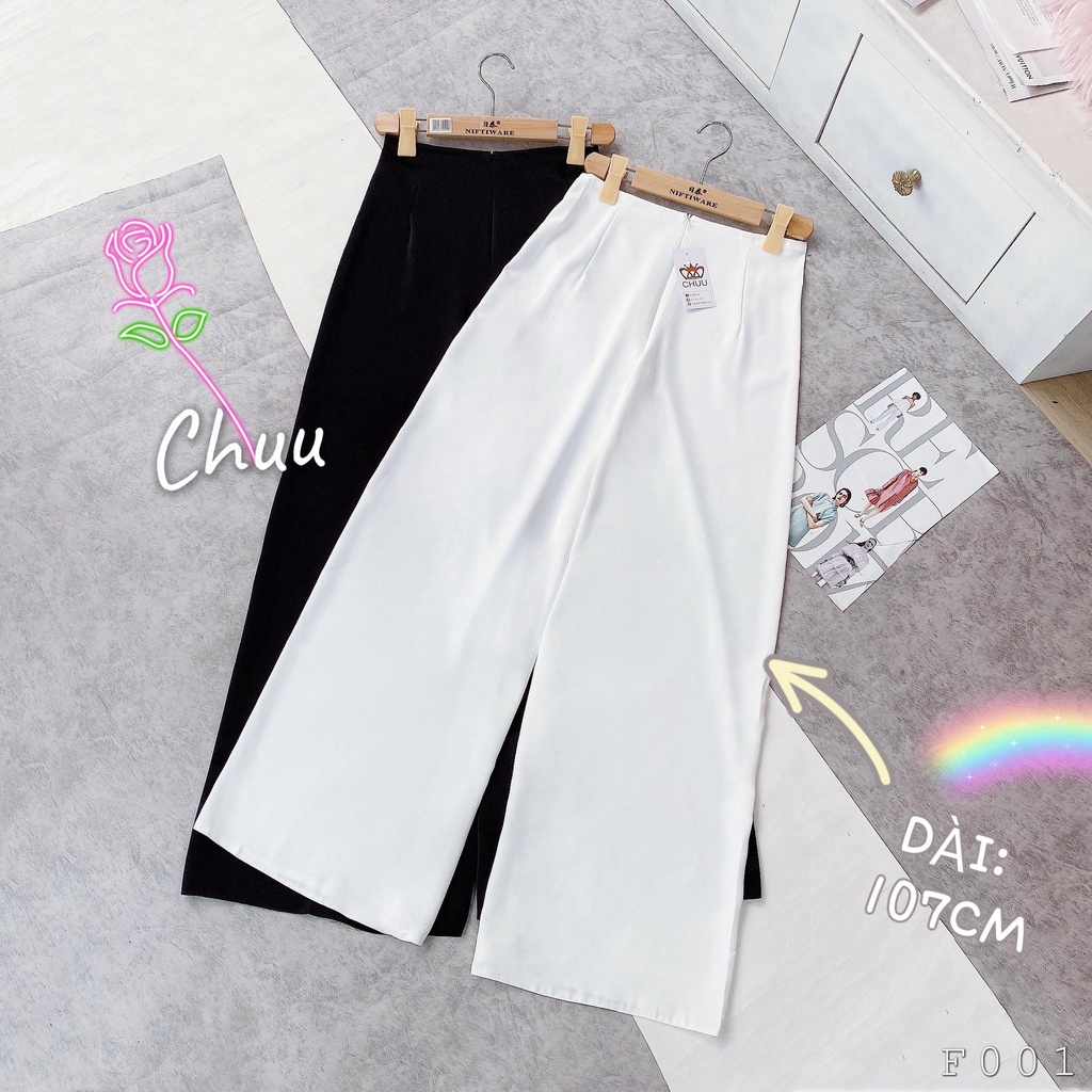 Quần lụa áo dài nữ lưng chun CHUU F8001