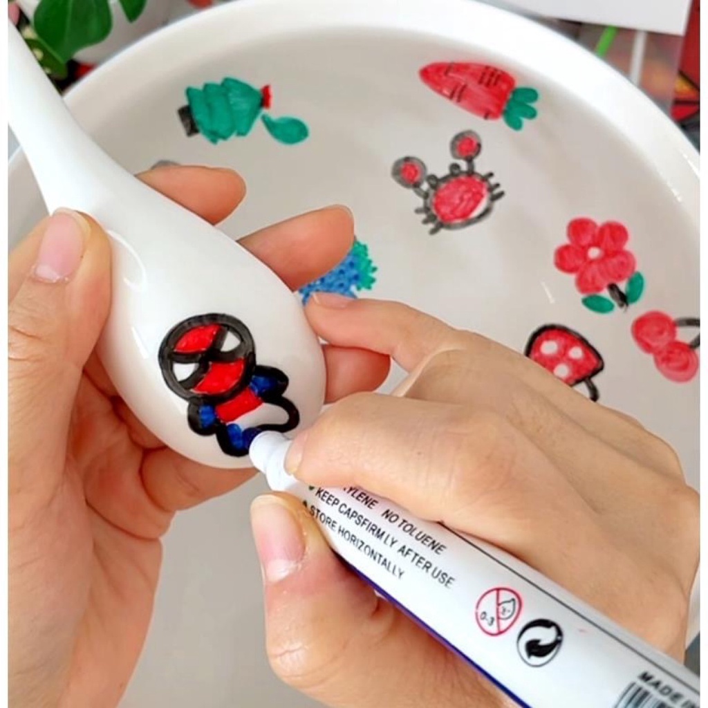 Bộ 12 Cây Bút Lông Nhiều Màu Sắc Dễ Thương Cho Bé