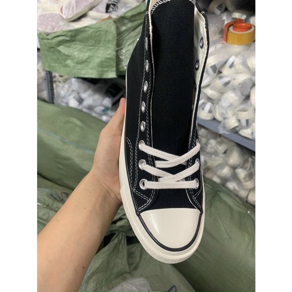 Giày CV Cổ Thấp mũi bóng, Giày Sneaker Nam Nữ CV Chuck Taylor All Star Đen Trắng Cao Cấp Full Box Bill