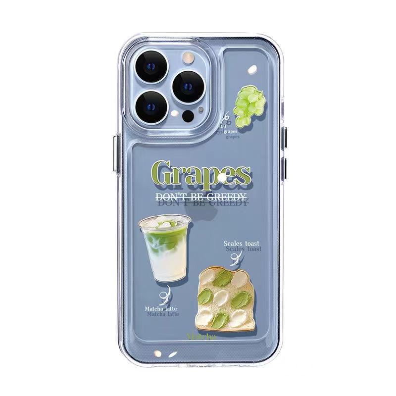 Ốp Điện Thoại Trong Suốt In Hình Trà Sữa Phô Mai Cho iphone 14promax 13ProMax 12 11 7plus X XS Max