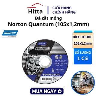 Đá cắt inox sắt Norton Quantum 105mm x 1.2 mm 1 cái Không cháy, ít tạo thumbnail