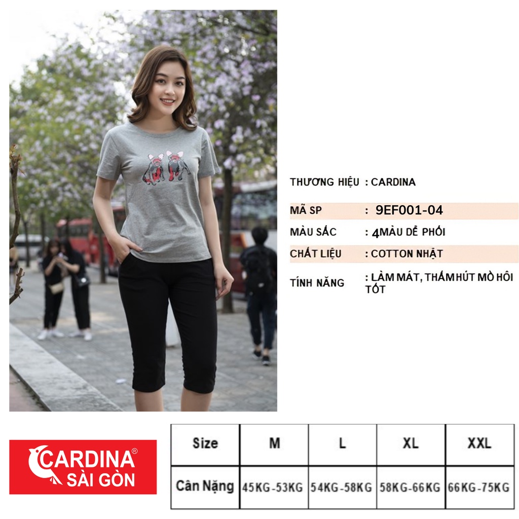 Bộ Đồ Nữ Mặc Nhà Dễ Thương In Hình Cún 𝐂𝐀𝐑𝐃𝐈𝐍𝐀 𝑺𝒂̀𝒊 𝑮𝒐̀𝒏 Chất Cotton Dày Đẹp Co Giãn Thoáng Mát Hàng Cao Cấp Mã 9EF01-04