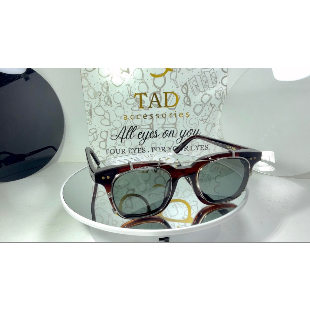 Gọng kính dáng vuông TAD SouthSide B4 bản 2021 1:1 tròng 0 độ chống tia UV kèm clip on TAD Accessories