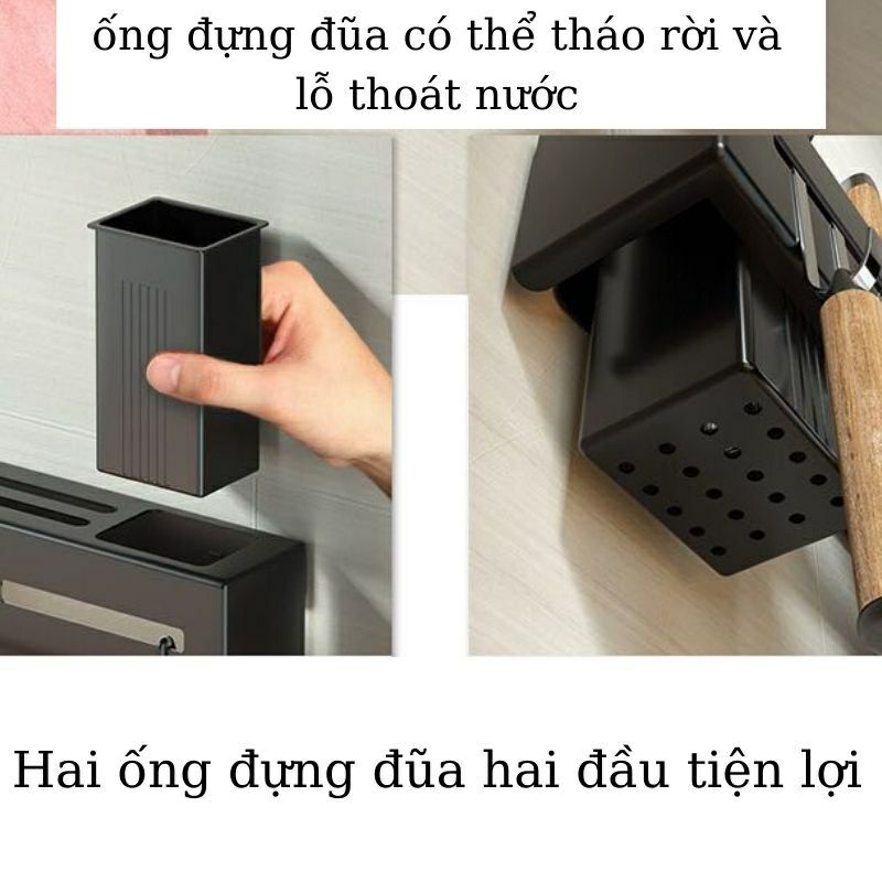 KỆ DÁN TƯỜNG ĐỂ DAO MUỖNG ĐŨA TREO TƯỜNG - SƠN TĨNH ĐIỆN -KT DÀI 49 CM X RỘNG 6CM