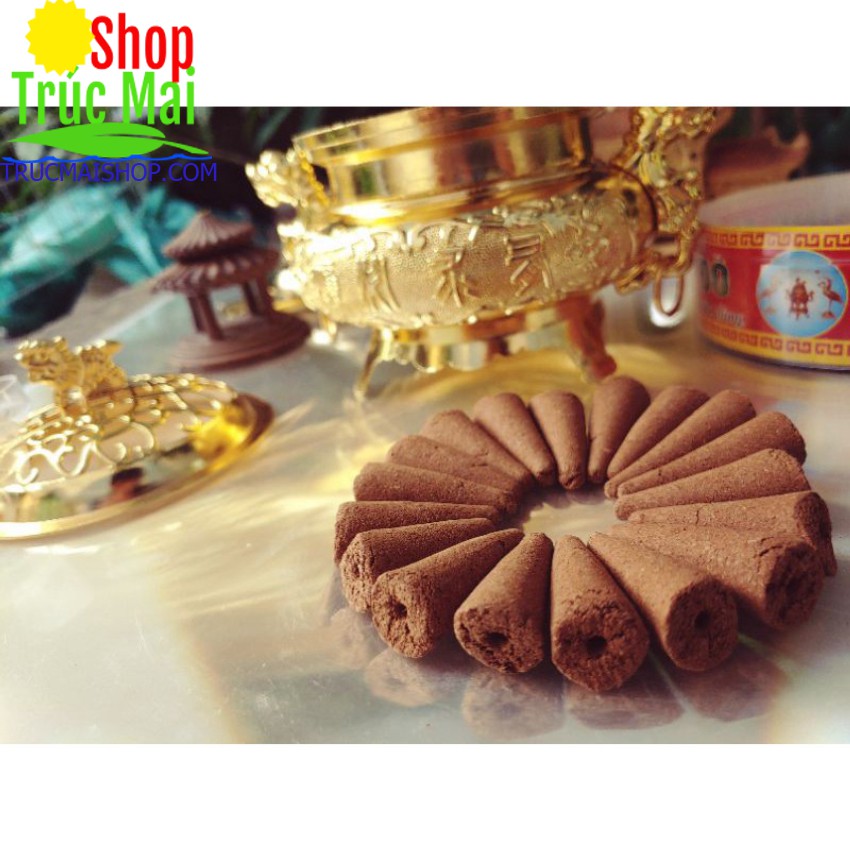 lư hương đốt trầm to tặng 50 nụ trầm hương thiên nhiên