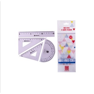 Bộ eke 4 sản phẩm hồng hà 3476