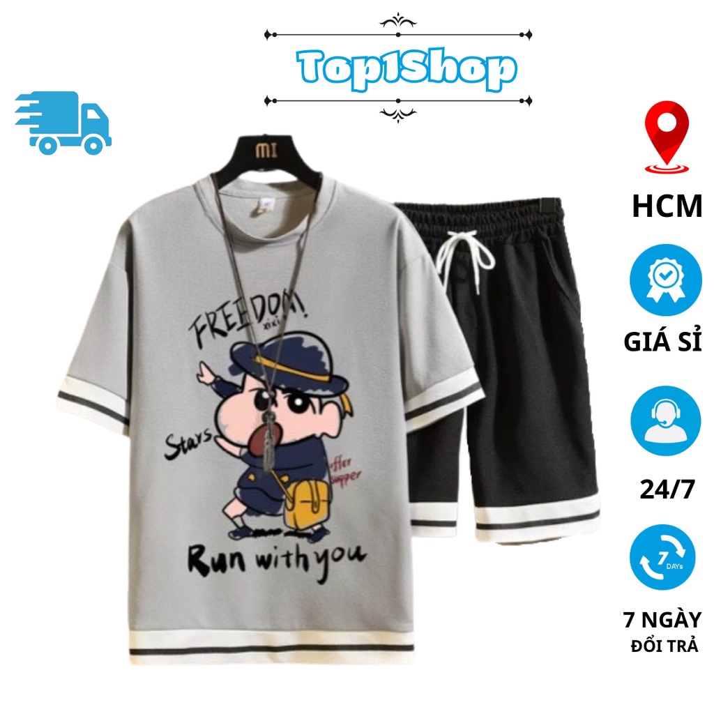 Đồ bộ hè nam thể thao Freedom cậu bé siêu hot gồm áo thun và quần đùi mát mẻ