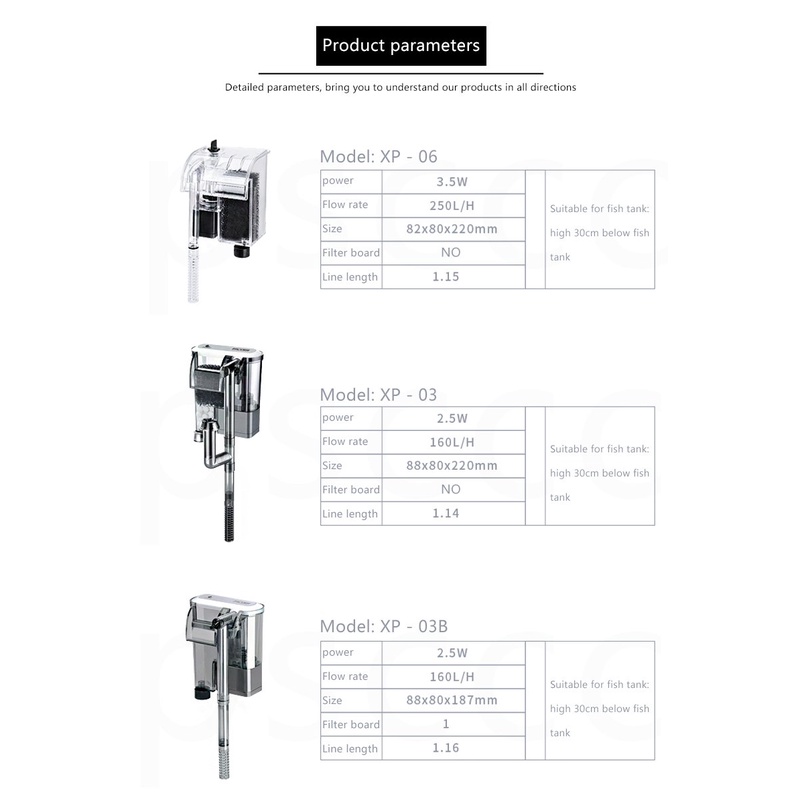 Bộ Lọc Treo Bể Cá Bên Ngoài XP Siêu Mỏng XP 11/ XP 03/XP 06