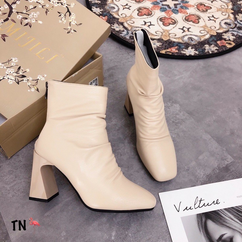 Boot gót cong nhăn fullbox